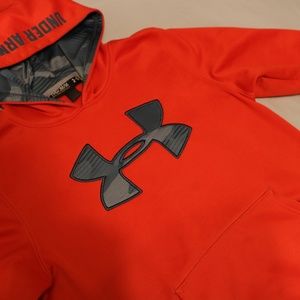 Under Armour Shirts & Tops - Under Armour Boys Orange Hoodie Sweater Under Armour Shirts & Tops - Under Armour Boys Orange Hoodie Sweater